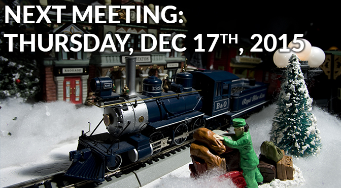 Next Meeting:  Thursday, Dec 17th, 2015